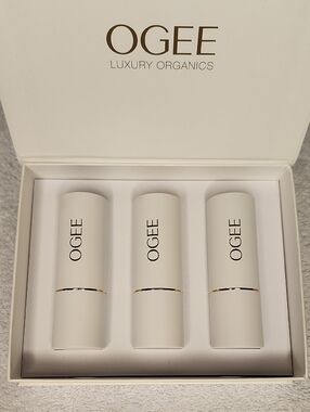 OGEE Luxury Organic Sculpted Face Stick Trio NEW Obsidian Pink Diamond Pearl Set